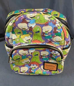 Loungefly Rugrats Characters All Over Print AOP Mini Backpack - Picture 1 of 5