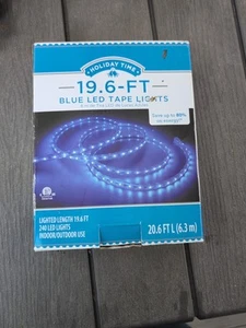 Holiday Time 19.6 FT LED Blue Tape Lights 240 LED Lights - Picture 1 of 4