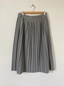 Marks Spencers Alexa Chung Skirt 10 Dove Grey Pleated Knee Length Smart Formal - Picture 1 of 9