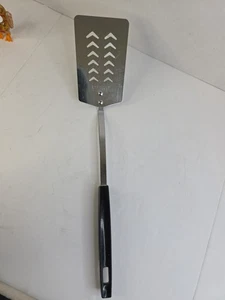 Vintage Androck "A" Slotted Spatula Black Handle Chrome Plated 13” - Picture 1 of 18