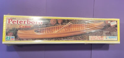 Midwest Products THE PETERBORO CANOE Wood Model Kit ~ SEALED in SHRINKWRAP - Image 1 of 4
