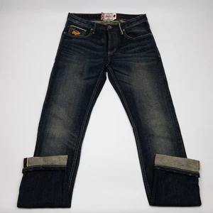 SuperDry Selvedge Jeans Mens 32x32 (Read Desc.) Blue Denim Button Fly Straight - Picture 1 of 22