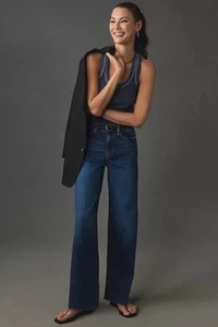 FRAME Le Slim Raw Fray Hem Palazzo In Lupine Size 29 Brand New ($268) - Picture 1 of 15