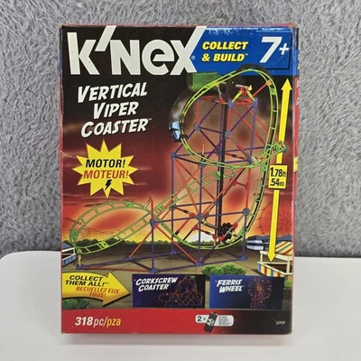 K'NEX Vertical Viper Coaster With Motor 2010 KNEX 318pc Building Set Model 12435 - Image 1 of 4