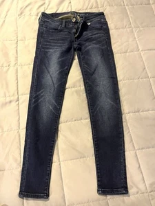American Eagle Jeans Teen Girl Size 4 Short Super Stretch X Super Low Legging - Picture 1 of 8