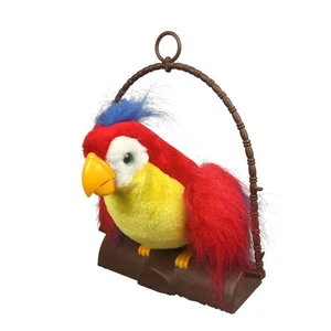 Vintage 1991 Gemmy Pete The Repeat Talking Parrot On A Perch Tested - Picture 1 of 8
