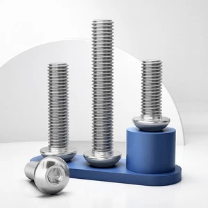 Round Head Allen Bolt With Hex Drive IS07380 304 Stainless Steel M1.6 M2 M2.5-M5 - Picture 1 of 7