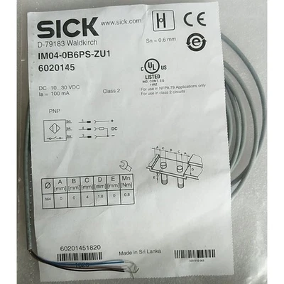 Neu SICK IM04-0B6PS-ZU1 6020145 Näherungsschalter KOSTENLOSER VERSAND - Image 1 of 3