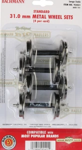 Bachmann Big Hauler 92421 G Scale Standard 31.0mm Metal Wheel Sets (4 Per Card) - Picture 1 of 1