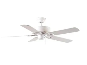 HARBOR BREEZE Classic 52'' Ceiling Fan White/ Driftwood Blades Reversible - Picture 1 of 11