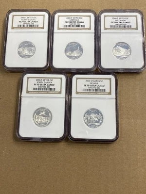2006-S Silver Quarter Set NGC PF 70 Ultra Cameo - Image 1 of 2
