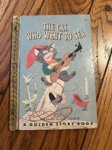A Golden Story Book The Cat Who Went To Sea 1950 128 Pages in Full Color - Picture 1 of 4