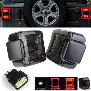 Conjunto de luces traseras LED traseras de 2 piezas con intermitente para Jeep Wrangler JL 2018-2024 - Imagen 1 de 11