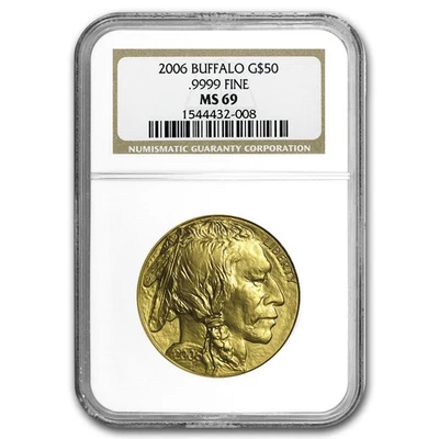 2006 1 oz Gold Buffalo MS-69 NGC - Image 1 of 3