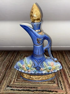 Vintage James Beam Distilling Co Blue Decanter C Miller 1962 Genuine Regal China - Picture 1 of 7