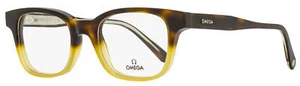 Omega Rectangular Eyeglasses OM5004H 056 Havana-Honey/Crystal 52mm 5004 - Picture 1 of 2