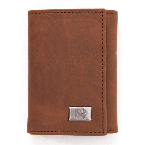 NCSU NC State Wolfpack Wallet Trifold Leather Wallet Cover