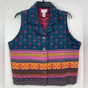 Cedar Canyon Gr. 1X Baumwolle Leinen Western Decke Gobelin Weste Southwest Boho - Bild 1 von 13
