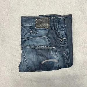 G-Star Raw Blades Tapered Denim Jeans Men Size 34x34 Slim Fly Button Blue - Picture 1 of 11