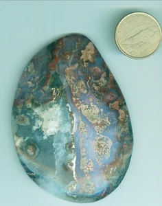 Huge 320 Carat Lace Agate cab Unbacked Natural Lace Agate 62mm x 80mm Cab Druzy - Picture 1 of 1