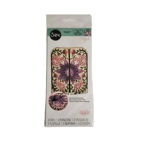 Sizzix Thinlits Katelyn Lizardi 5 Metal Dies Card Edge Flowers 661940 New NIP - Picture 1 of 2