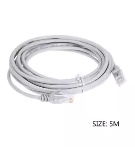 CÂBLE ETHERNET GRIS , CORDON ETHERNET DE LONGUEUR 5 METRES - Zdjęcie 1 z 1