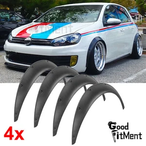 For VW Golf Car Fender Flares Wheel Arches Extra Wide Flexible 4.5" Matte Black - Picture 1 of 11