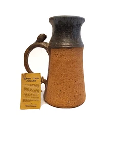 Vintage Robert Weiss Hand Made Stoneware Studio Pottery Pitcher Jug Mug 7 3/4" - Picture 1 of 9