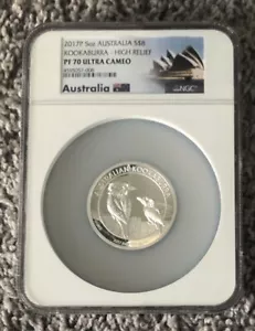 2017 Australia 5 Oz Silver Kookaburra PF 70 Ultra Cameo - Picture 1 of 5