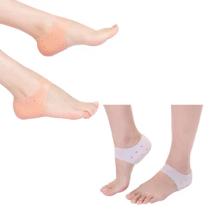 2 Pair Silicone Heel Protective Sleeve Heel Chapped Anti-Cracking Socks Covers - Picture 1 of 3