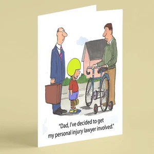 Little boy with lawyer humour birthday card suitable for husband friend dad son - Picture 1 of 1