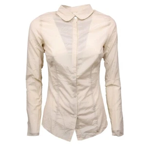 B7918 camicia manica lunga PEUTEREY QUADRETTI BEIGE shirt woman - Foto 1 di 4