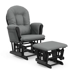 Storkcraft Premium Hoop Glider Ottoman Padded Arm Cushions Nursery Chair - Picture 1 of 7