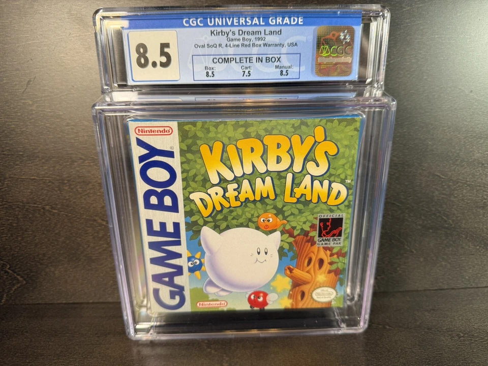 Kirby’s Dream Land Nintendo GameBoy Complete CIB CGC 8.5 - Image 1 of 2