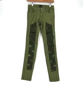 Tripp NYC Womens Cut-Out Low-Rise Jeans 3/26 Skinny Jeans Retro 90s Punk Bondage - Picture 1 of 8