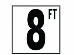 8 FT DEPTH MARKER TILE - SMOOTH - 5" (NPT - DM51-2080) - Picture 1 of 1