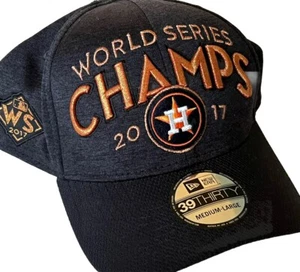 NWT~New Era 39THIRTY~ Houston Astros World Champs 2017 Hat, Cap M-L - Picture 1 of 2
