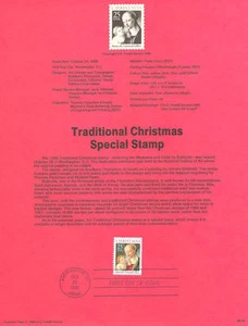 #8850 25c Madonna & Child Stamp #2399 USPS Souvenir Page - Picture 1 of 1