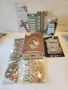 Lot of 8 Packages Scrapbook Embellishments Maya Road Recollections New - Picture 1 of 10