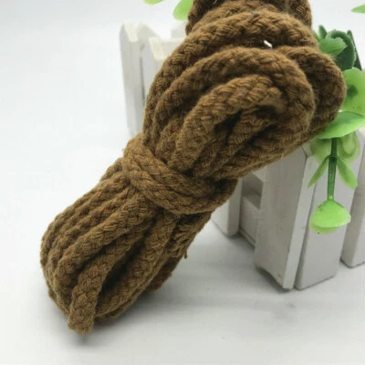 Cuerda de cuerda trenzada de algodón de 5 metros cuerda de macramé trenzada artesanía hágalo usted mismo suministro de costura Foto 1 de 4