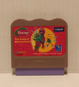 Vtech Vsmile learning system Barney Land of Make Believe game cleaned works fine - Picture 1 of 22
