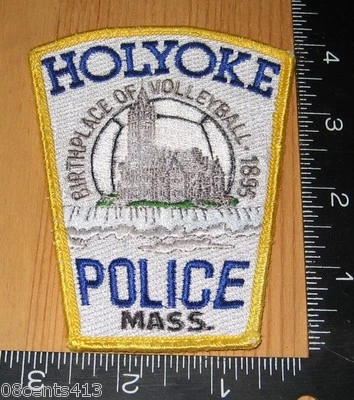 Parche de tela Holyoke Massachusetts lugar de nacimiento del voleibol 1895 solamente  Foto 1 de 2