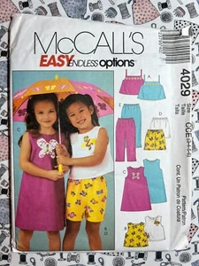 Pantalones cortos de vestir para niños y niñas McCall's con patrón de costura 4029 talla 4 - Imagen 1 de 3