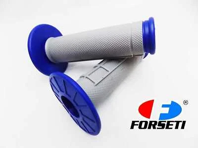 SUZUKI RMX250 BLUE GREY FORSETI HAND GRIP SET HANDLEBAR GRIPS PAIR - Image 1 of 4