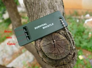 2 New Emergency Survival Whistle Rescue Tool Signal Sound Outdoor Camping Hiking - Picture 1 of 6