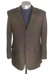 brown Mantoni soft hopsack wool blazer jacket sport suit coat super 140s 40 R - Picture 1 of 8