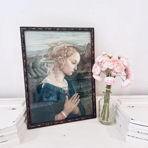 Vtg Filippo Lippi The Virgin Litho Framed Mary Religious Art Italian Renaissance - Picture 1 of 5