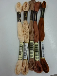 5  Original Anchor Stickgarn/Sticktwist MEZ- BRAUN-Töne - 6 Fädig-teilbar - Bild 1 von 2