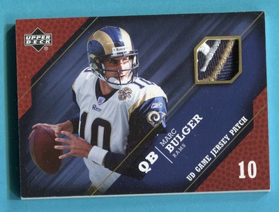 MARC BULGER LOS ANGELES RAMS 2005 UPPER DECK JERSEY PATCH NFL FOOTBALL RELIC - Image 1 of 2