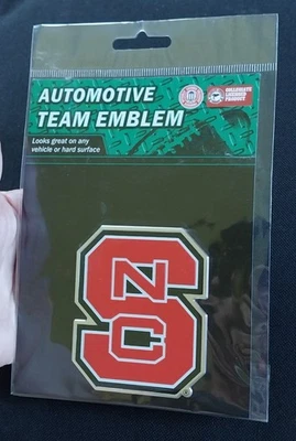NCSU NC North Carolina State Logo NOS SEALED NEW Car Truck Laptop TEAM EMBLEM - Image 1 of 4